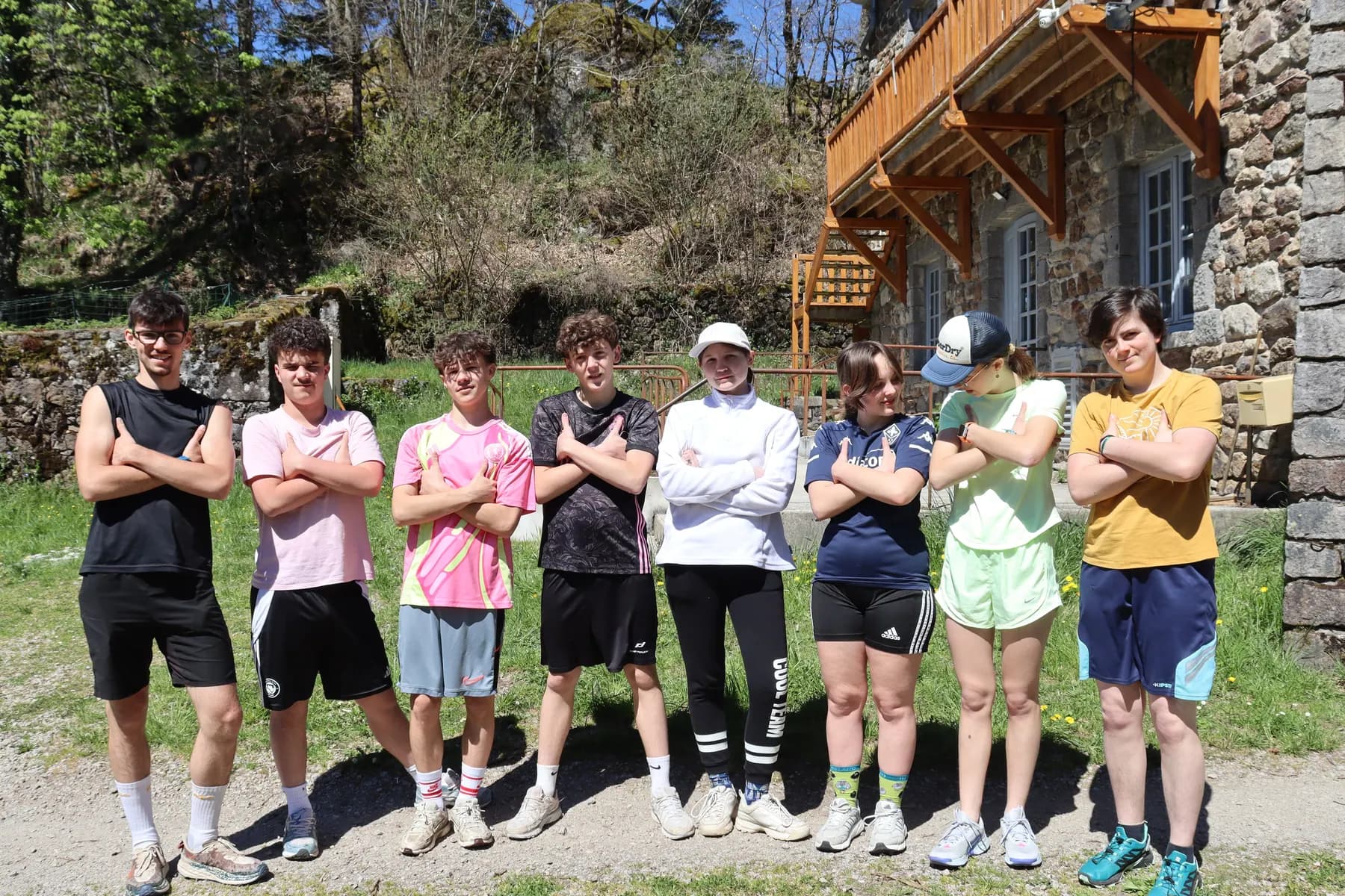 Groupe de stagiaires au domaine de Gravières